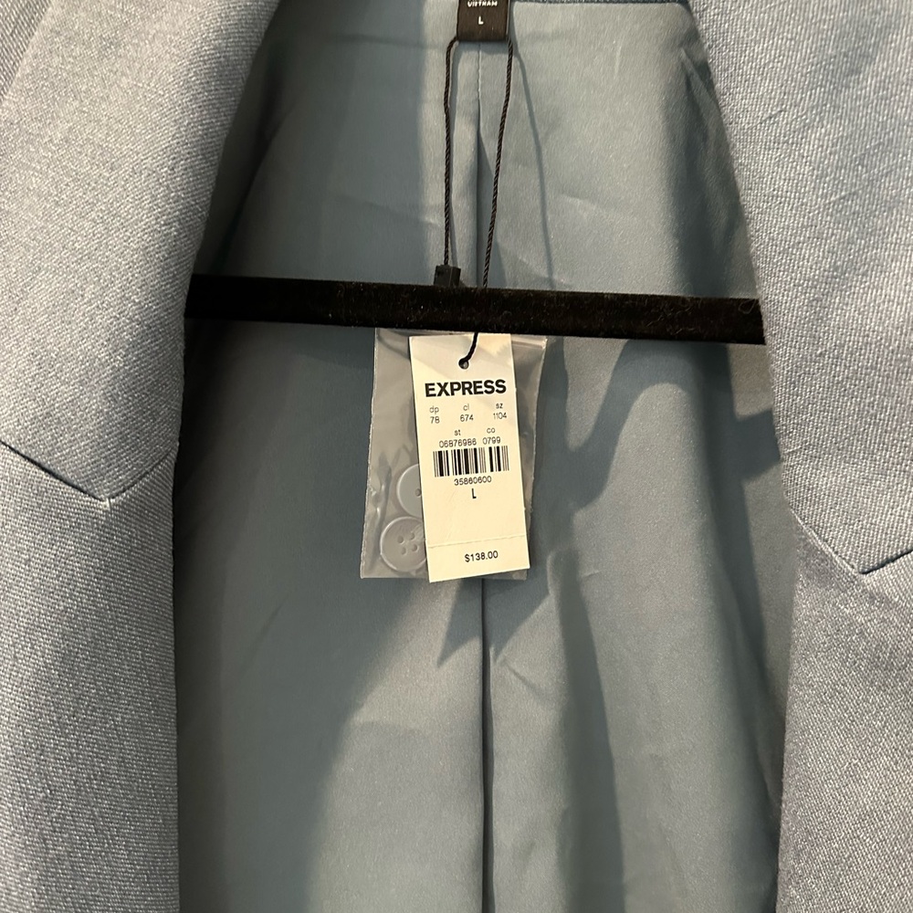 Express women’s cropped blue pantsuit size L - Picture 3 of 9